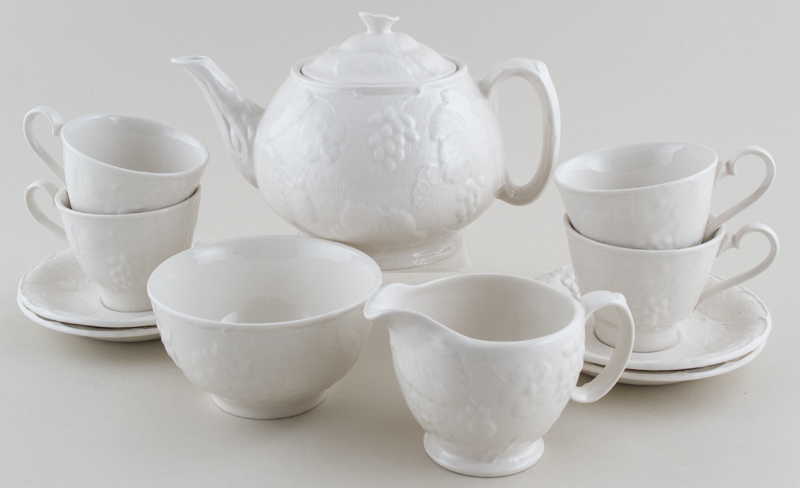 Teapot, Cups and Saucers, Sugar Bowl and Jug